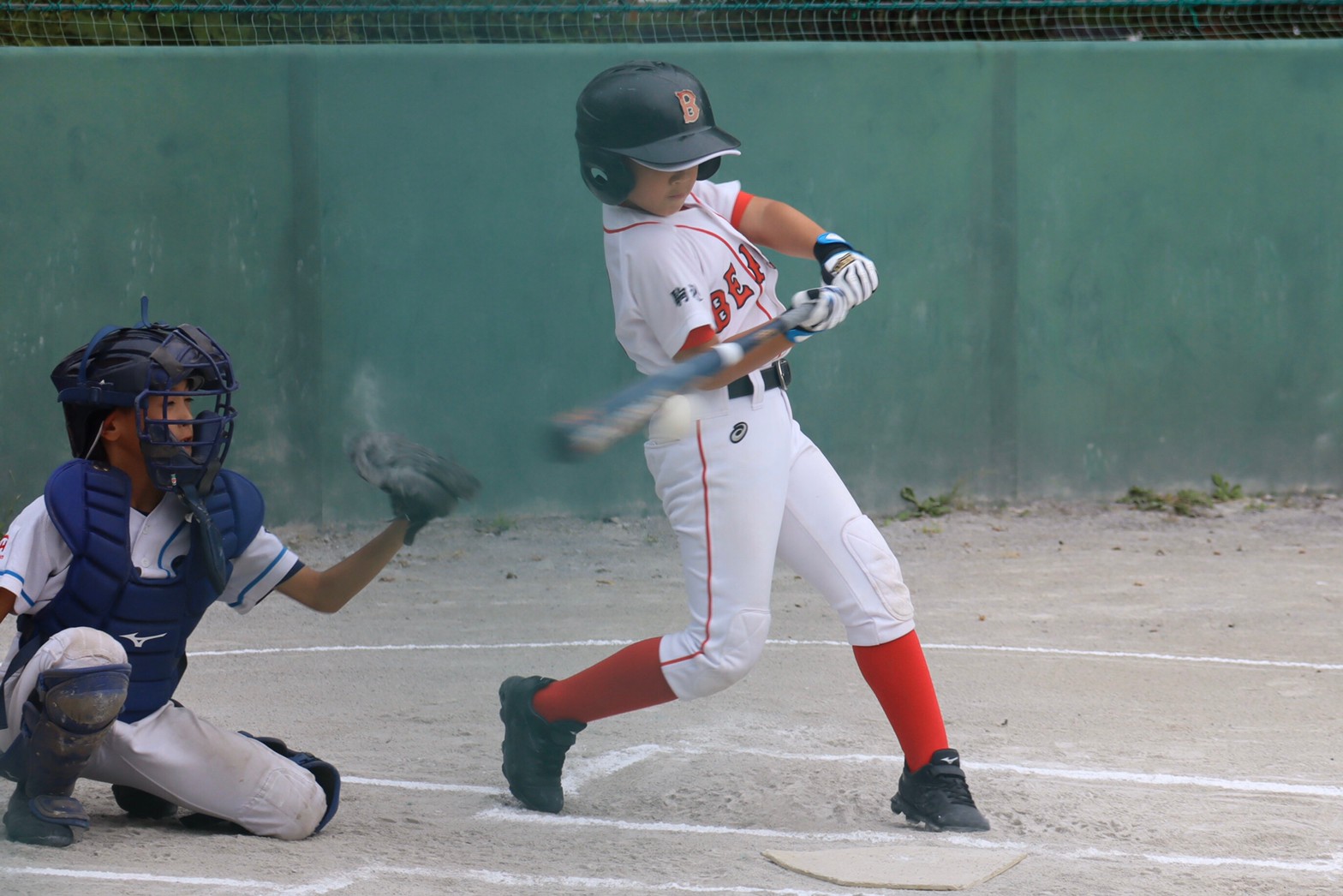 初スタメンの1年生くん。